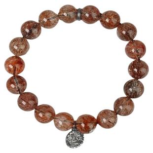 矣太珠宝黑金超七水晶手链男女手串骨干黑发晶天然正品生日礼物