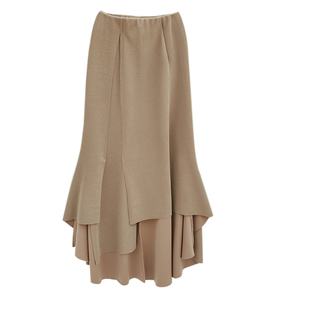 月下诗。不规则半身裙2025春秋新款韩版chic开衩A字中长裙鱼尾裙