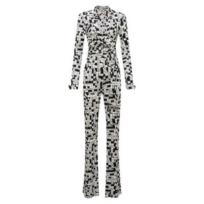 DVF50周年限定系列填字格连体裤