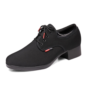 男式室外软底舞蹈鞋黑色牛津布鞋水兵舞吉特巴广场舞鞋交谊舞低跟