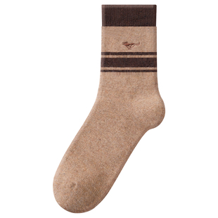 七匹狼羊毛袜子男士冬季长袜保暖中筒棉袜毛圈男款地板袜加绒加厚