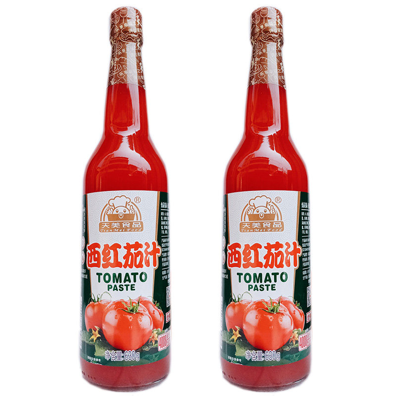 天美食品西红茄汁600ml*2番茄酱沙司披萨薯条肯德基家用手抓饼酱
