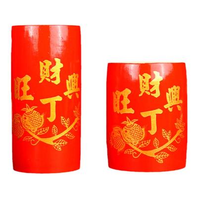 潮汕拜神插金花香炉红米升米斗福斗拜月娘五谷母天公炉木制竹筒炉