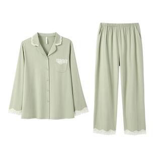 安之伴【巨柔软】纯棉睡衣女春秋套装新款休闲高级长袖家居服宽松