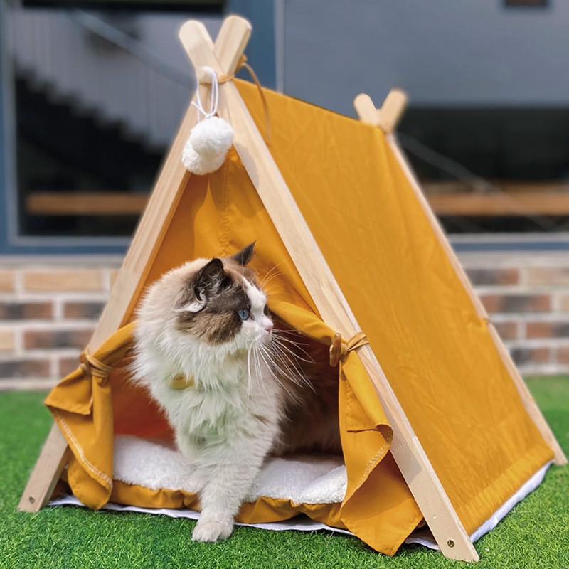 猫咪帐篷猫窝四季通用夏季凉窝半封闭式猫窝猫床用品猫屋宠物狗窝