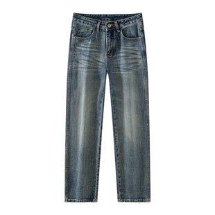 男士美式直筒水洗牛仔裤男款2026新款冬季蓝色裤子休闲长裤热卖榜