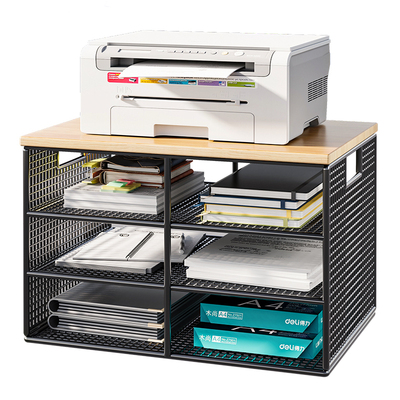 打印机置物架桌面收纳架桌上文件架办公桌架子工位神器桌上分层架