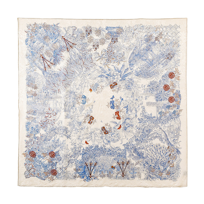 高端花萝真丝丝巾旗袍披肩外搭