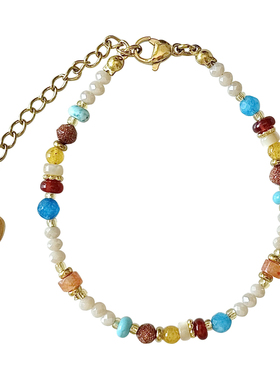 nicedream度假松石蓝串珠手链