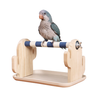 鹦鹉站架桌面站杆磨砂鸟站架定点排便磨喙嘴托盘砂轮玩具拉屎神器