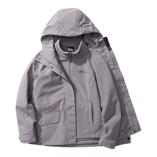 JackWolfskin狼爪冲锋衣女秋冬季DELHI收腰防水抓绒三合一5120243