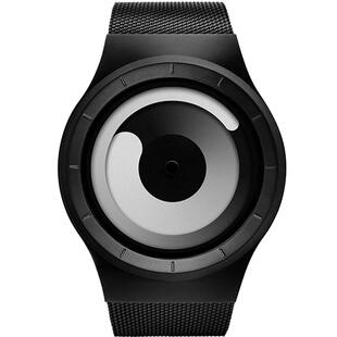 ziiiro德国运动手表男水星漩涡设计创意无指针个性概念腕表送男生