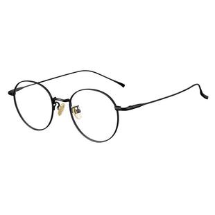 普莱斯防蓝光眼镜女款近视可配度数平光镜男抗辐射疲劳纯钛眼睛框