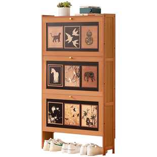 超薄款翻斗鞋架子家用门口极小窄鞋柜收纳一体靠墙大容量入户玄关