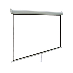 手动幕布手拉自锁投影幕布高清抗光手动升降拉线不插电窗帘式办公投影仪屏幕4K高清4:3或16:9电影投影仪屏幕