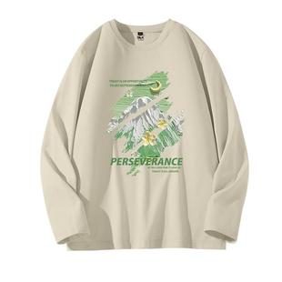 班尼路S&K纯棉长袖t恤男款圆领打底衫秋季国潮体恤大码男生上衣A