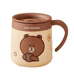 不锈钢马克杯保温杯女办公室咖啡水杯子高颜值带盖家用幼儿园儿童