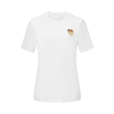 RARE威雅女装 夏季新款纯棉圆领T恤简约百搭女士休闲短袖