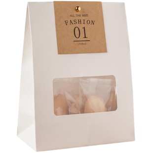 牛皮纸袋饼干糯米船礼品牛轧糖果零食食品烘焙雪花酥包装盒袋子