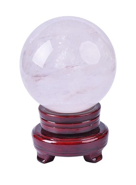 纯天然白水晶球假一赔十