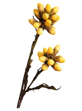 EVA仿真花样板房装饰高端假花玄关插花摆件北欧泡沫黄色花束花艺