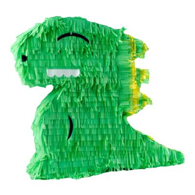 儿童生日节庆派对恶搞游戏道具立体绿恐龙皮纳塔pinat可拉绳砸糖