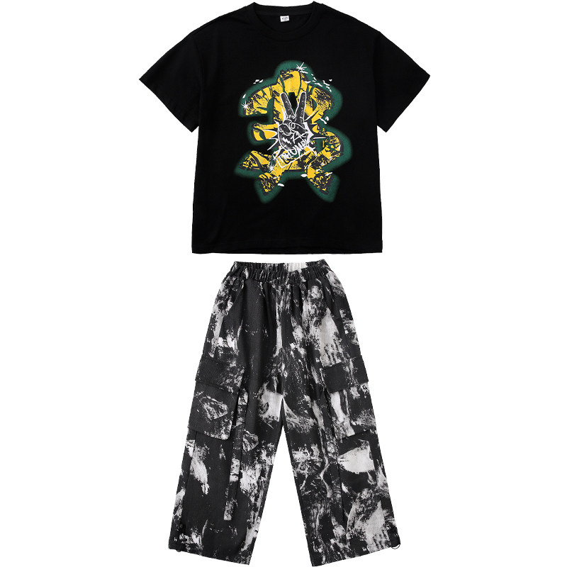 儿童嘻哈街舞hiphop演出服套装