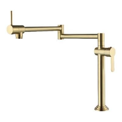 卡煦全铜厨房水龙头冷热旋转折叠