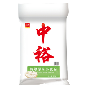 中裕面粉 特级原味小麦粉5kg中筋家用包子馒头饺子通用山东10斤