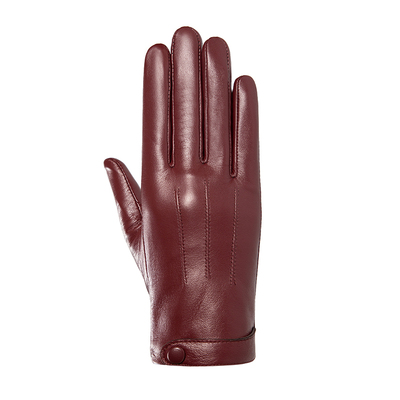 真皮手套女秋冬加绒加厚防风羊皮