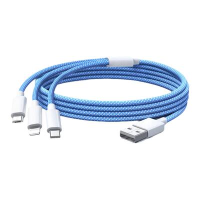 【编织耐用】三合一快充数据线