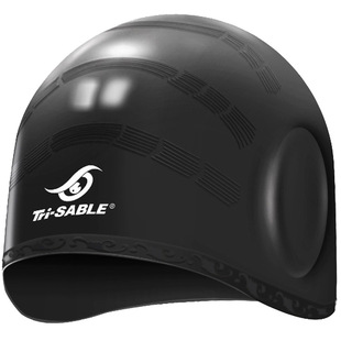 黑貂泳帽女防水不勒头长发专用成人时尚大号护耳专业硅胶游泳帽男