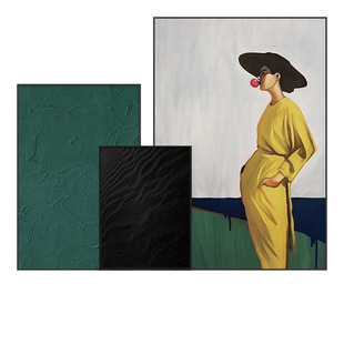 北欧现代客厅沙发背景墙装饰画样板房巨幅超大气人物壁画艺术挂画