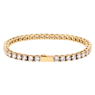 GRGR 钛钢18K金色网球手链男女潮嘻哈欧美百搭款tennis bracelet