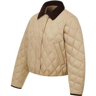 波司登2025新款女短款巴恩风羽绒服简约百搭保暖撞色B250135332