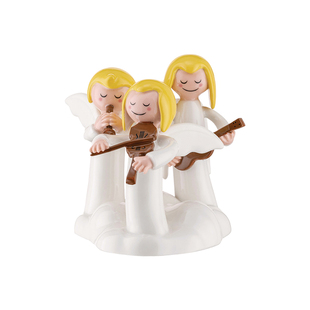 ALESSI艾烈希/音乐小天使摆件手工装饰瓷雕像桌面圣诞饰品送礼