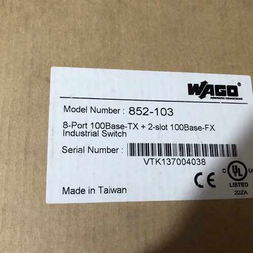 议价万可WAGO以太网工业交换机 852-103