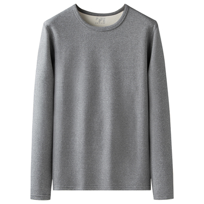 青少年保暖内衣男款秋上衣加绒德加厚初高中学生冬季大码单件打底