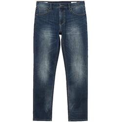 深蓝修身牛仔裤杰克琼斯水洗