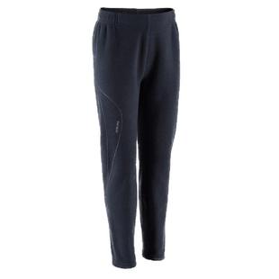 迪卡侬户外运动加绒加厚防风儿童抓绒裤春秋摇粒绒保暖裤KIDC