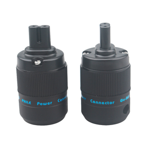 Xangsane/象神 发烧级HiFi音箱8字电源尾插镀金/镀铑功放音响配件