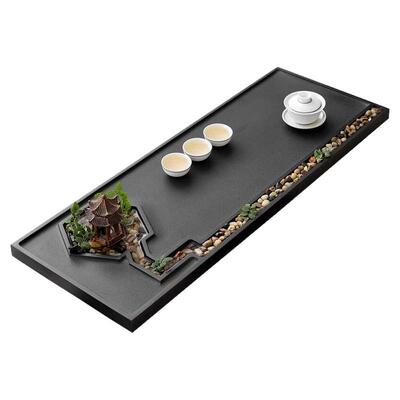 雾化禅意流水摆件茶台石头简约