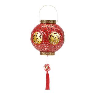 2026新款太阳能红灯笼新中式福字新年户外庭院大门过年红灯笼挂饰