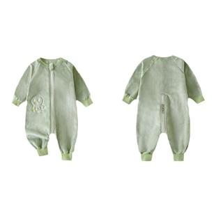 婴儿珊瑚绒连体衣秋冬款加厚保暖法兰绒女宝宝睡衣男宝小月龄睡袋