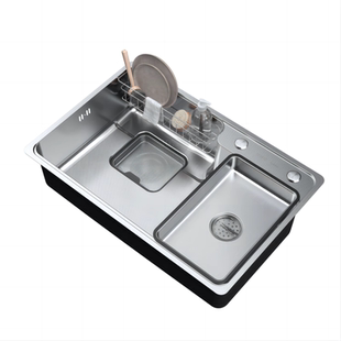 日丰304不锈钢厨房水槽日式大单槽集优洗碗槽洗菜盆耐刮台下盆