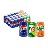 百事可乐碳酸饮料混合口味330ml*24