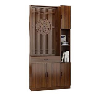 入户屏风隔断客厅遮挡高档新中式正对门客厅玄关柜置物架鞋柜一体