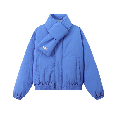 【余景天同款】江南先生NewJNXS保暖防风可拆卸围巾撞色棉服外套