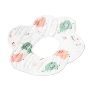 贝博氏babybox婴儿纯棉新生儿小围嘴口水巾宝宝防水吐奶围兜围脖