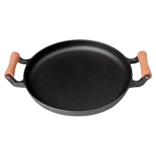 铸铁加厚杂粮煎饼果子锅平底烙饼锅铁板鏊子家用手抓饼锅